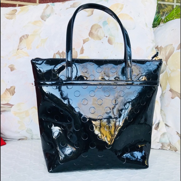 Kate Spade Small Black Patent Leather Tote